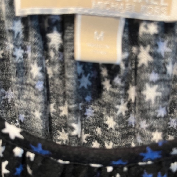 MICHAEL Michael Kors Size Medium Black Top with Stars - Picture 3 of 3